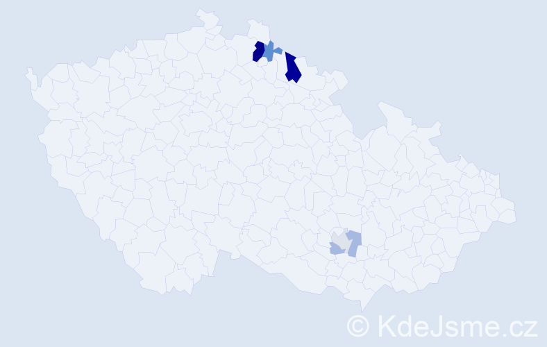Příjmení: 'Mewaldová', počet výskytů 12 v celé ČR