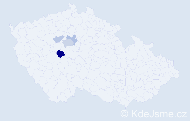 Příjmení: 'Gherciu', počet výskytů 9 v celé ČR