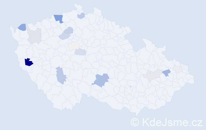 Příjmení: 'Dietzová', počet výskytů 29 v celé ČR