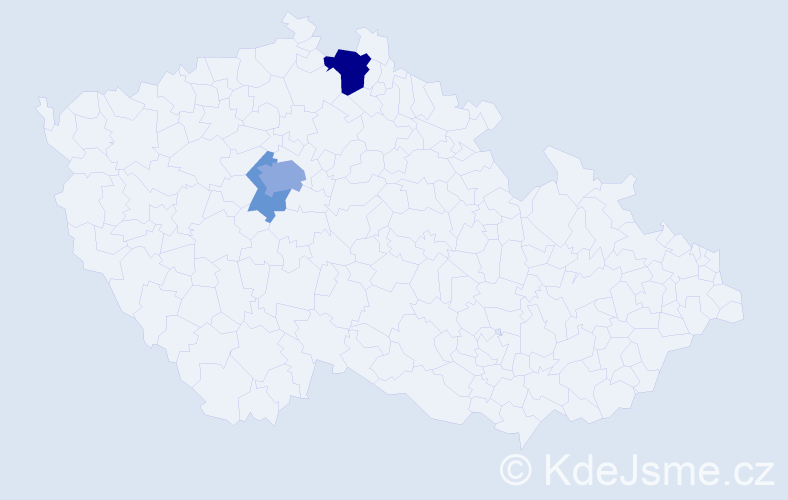 Příjmení: 'Starčevič', počet výskytů 8 v celé ČR