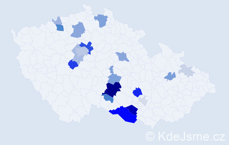 Příjmení: 'Apeltauer', počet výskytů 72 v celé ČR