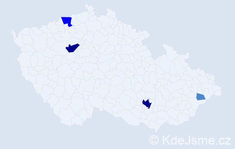 Příjmení: 'Rocca', počet výskytů 9 v celé ČR