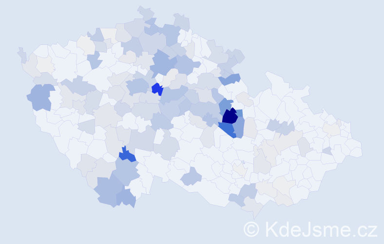 Příjmení: 'Vomáčková', počet výskytů 621 v celé ČR