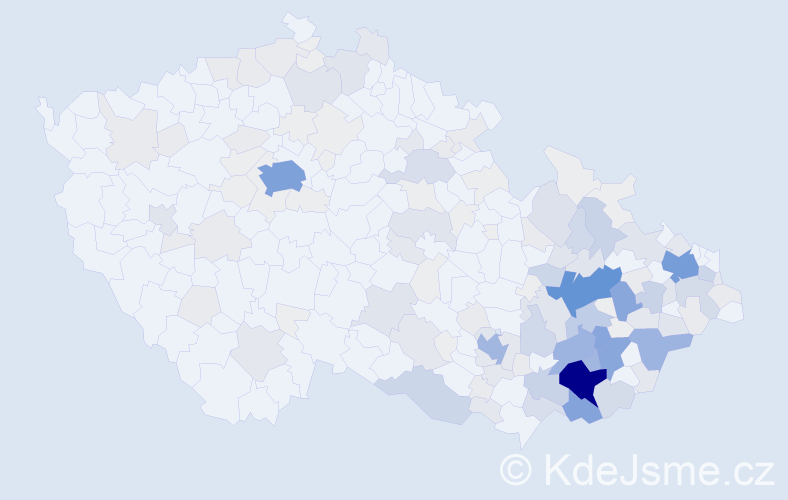 Příjmení: 'Andrýsková', počet výskytů 696 v celé ČR