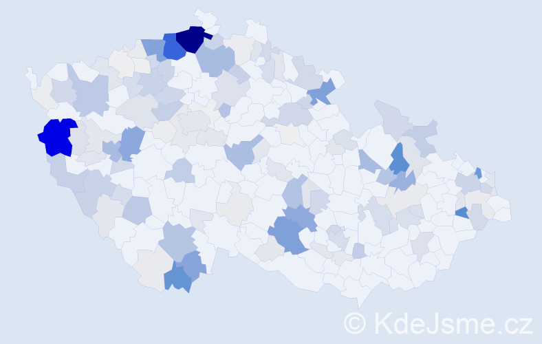 Příjmení: 'Janová', počet výskytů 750 v celé ČR