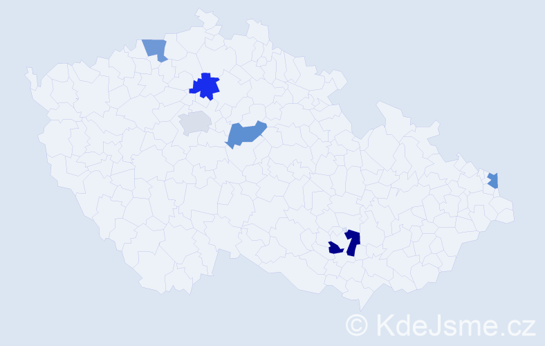 Příjmení: 'Strnádel', počet výskytů 7 v celé ČR