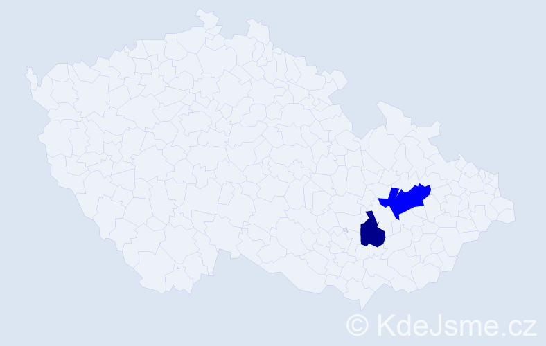 Příjmení: 'Annuš', počet výskytů 5 v celé ČR
