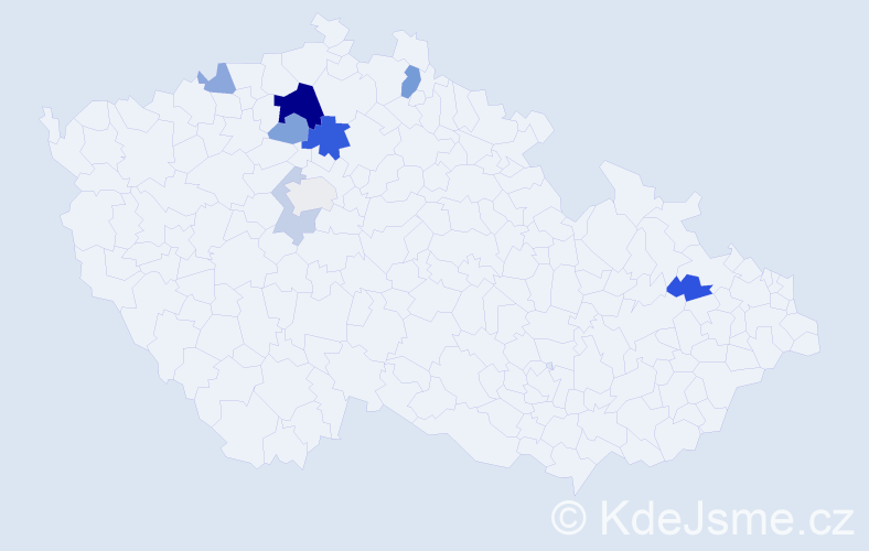 Příjmení: 'Gebler', počet výskytů 17 v celé ČR
