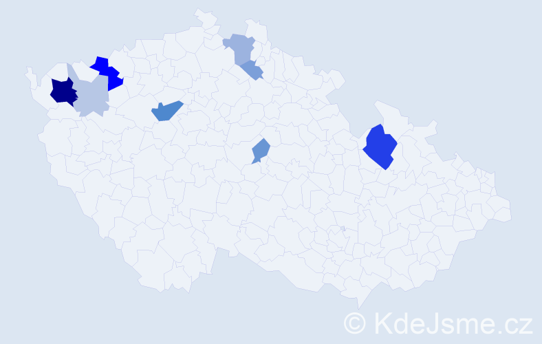Příjmení: 'Lichnerová', počet výskytů 27 v celé ČR