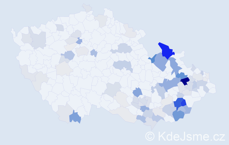 Příjmení: 'Chromek', počet výskytů 269 v celé ČR