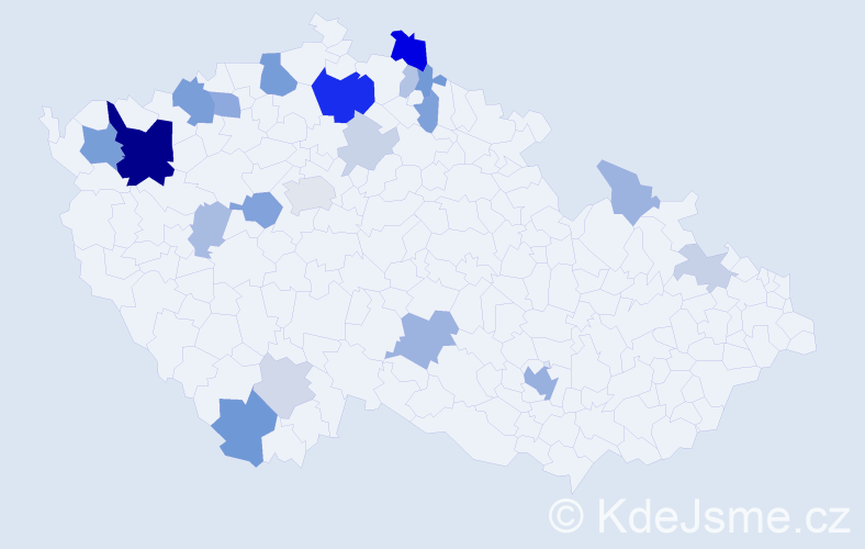 Příjmení: 'Kalinič', počet výskytů 56 v celé ČR