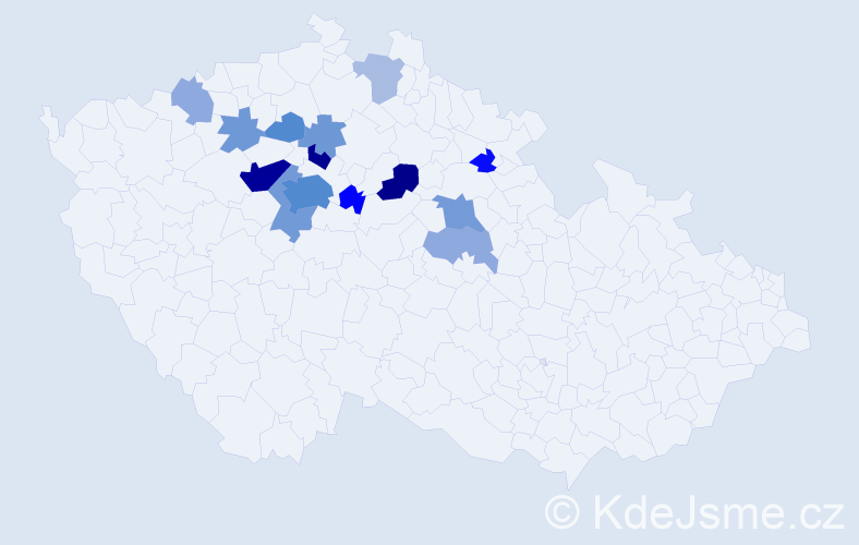 Příjmení: 'Čadská', počet výskytů 43 v celé ČR