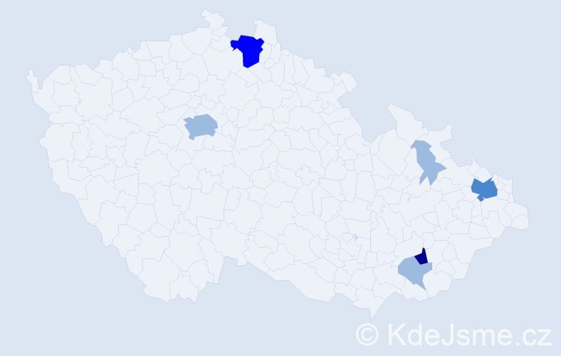 Příjmení: 'Piňková', počet výskytů 12 v celé ČR