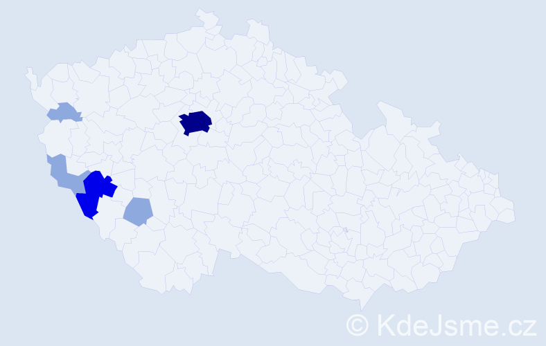 Příjmení: 'Kobrna', počet výskytů 14 v celé ČR