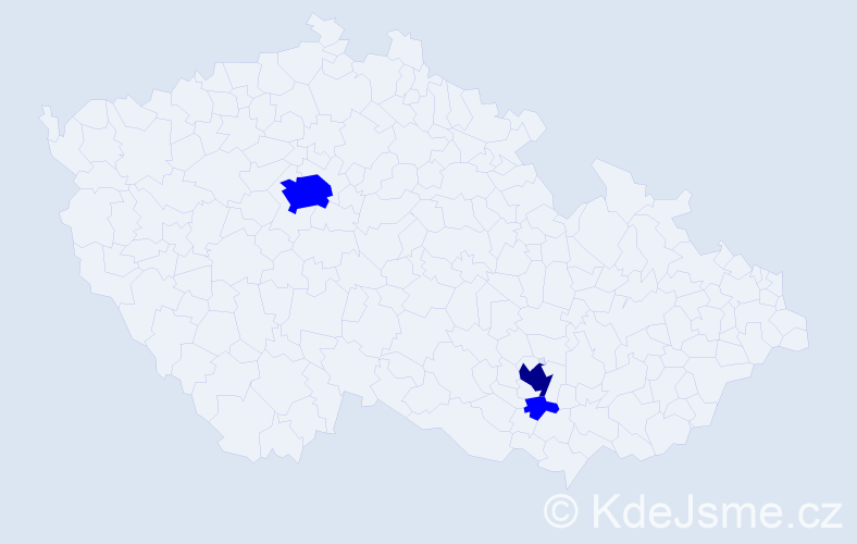 Příjmení: 'Pantučková', počet výskytů 4 v celé ČR