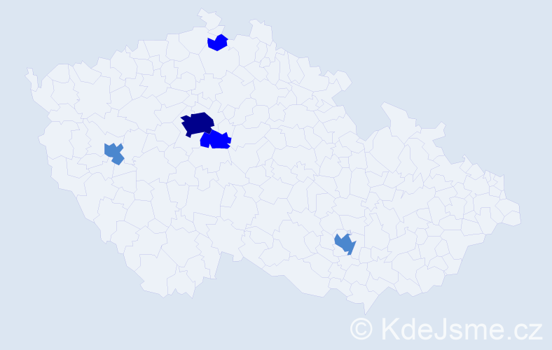 Příjmení: 'Daum', počet výskytů 9 v celé ČR