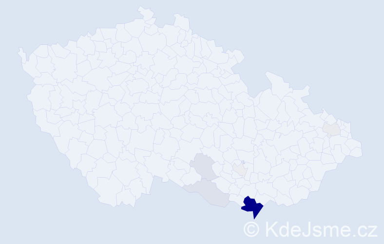 Příjmení: 'Martušková', počet výskytů 23 v celé ČR