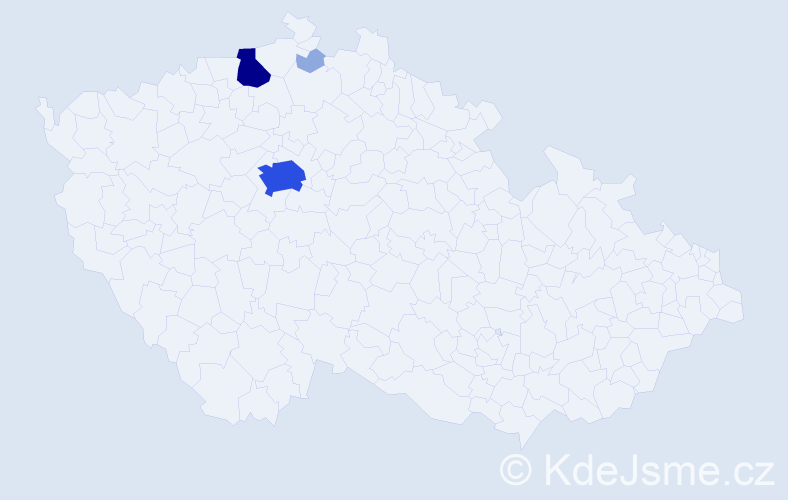 Příjmení: 'Taškeová', počet výskytů 14 v celé ČR