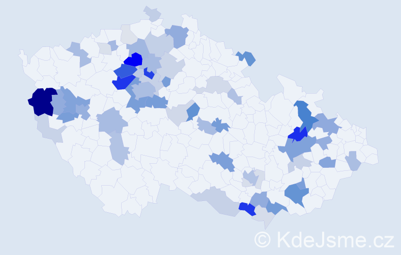 Příjmení: 'Kapitánová', počet výskytů 223 v celé ČR