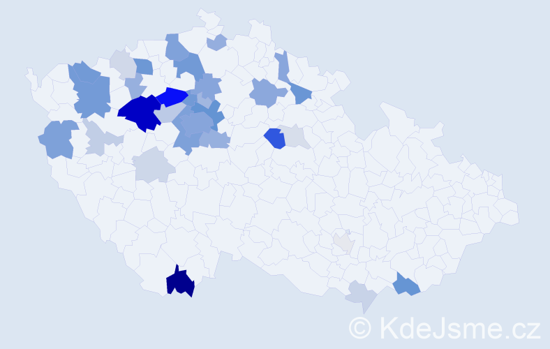 Příjmení: 'Lidický', počet výskytů 113 v celé ČR
