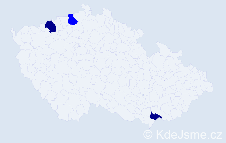 Příjmení: 'Letriková', počet výskytů 5 v celé ČR