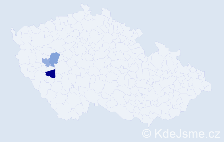 Příjmení: 'Kotyl', počet výskytů 4 v celé ČR