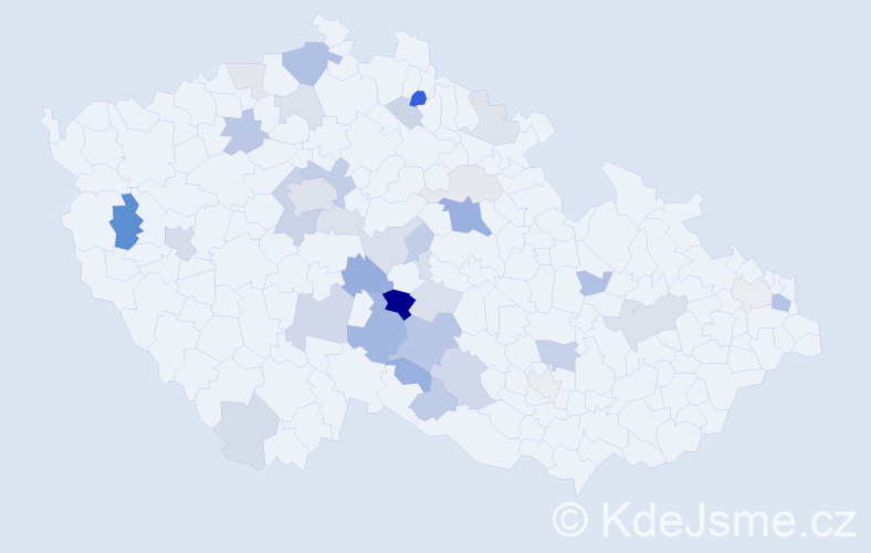 Příjmení: 'Ságl', počet výskytů 83 v celé ČR