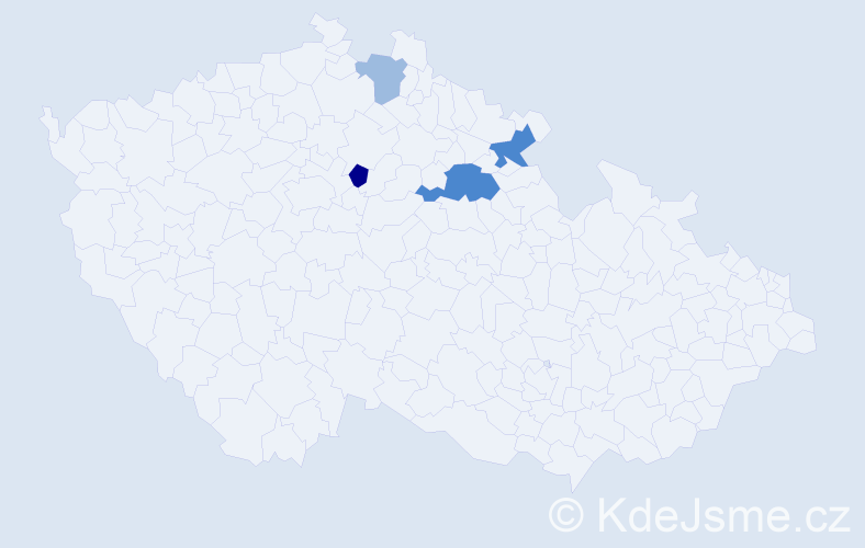 Příjmení: 'Čupela', počet výskytů 9 v celé ČR