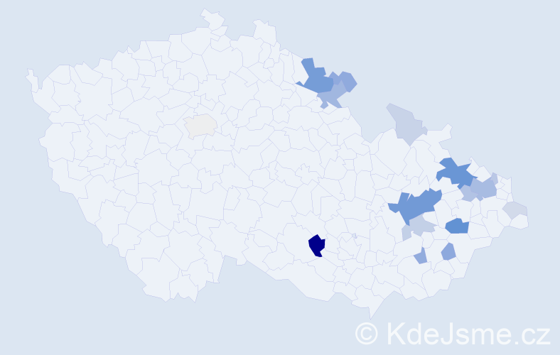 Příjmení: 'Krumpholzová', počet výskytů 58 v celé ČR
