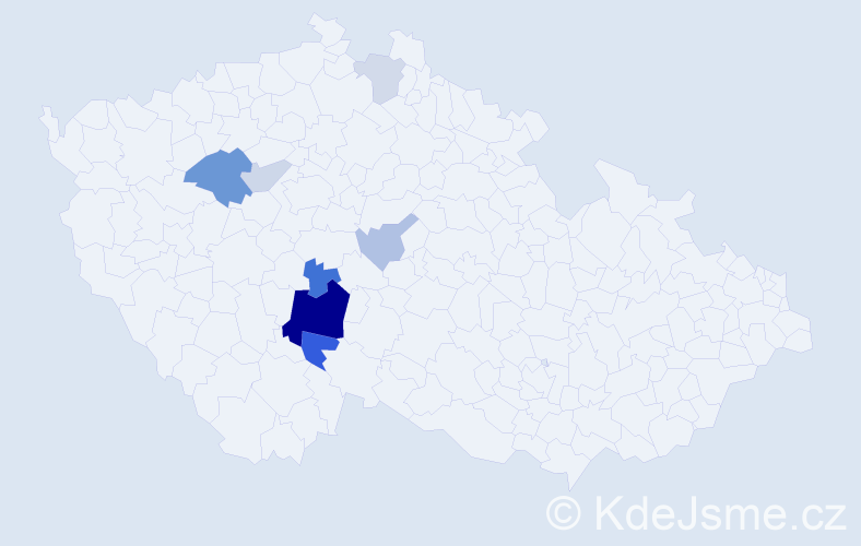 Příjmení: 'Pufr', počet výskytů 20 v celé ČR