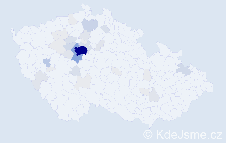Příjmení: 'Kejha', počet výskytů 129 v celé ČR