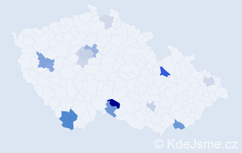 Příjmení: 'Šneider', počet výskytů 35 v celé ČR