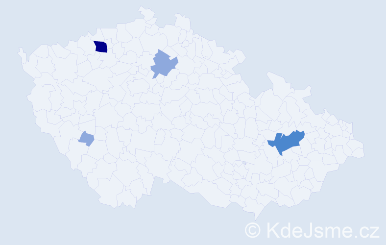 Příjmení: 'Mišurda', počet výskytů 9 v celé ČR