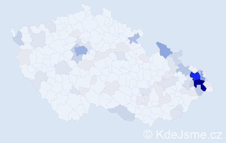 Příjmení: 'Gavlas', počet výskytů 251 v celé ČR