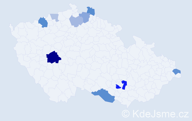 Příjmení: 'Sedlačková', počet výskytů 23 v celé ČR