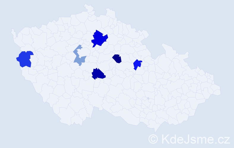 Příjmení: 'Ardelean', počet výskytů 8 v celé ČR