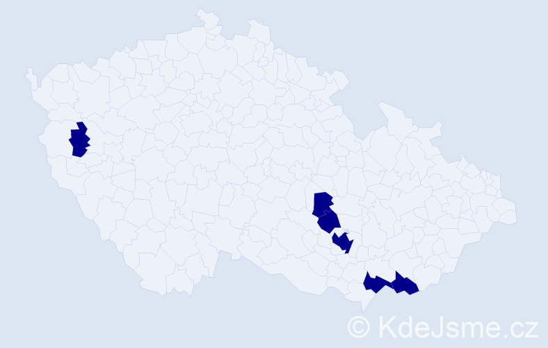 Příjmení: 'Prokipčáková', počet výskytů 6 v celé ČR