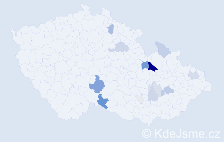 Příjmení: 'Loučný', počet výskytů 28 v celé ČR