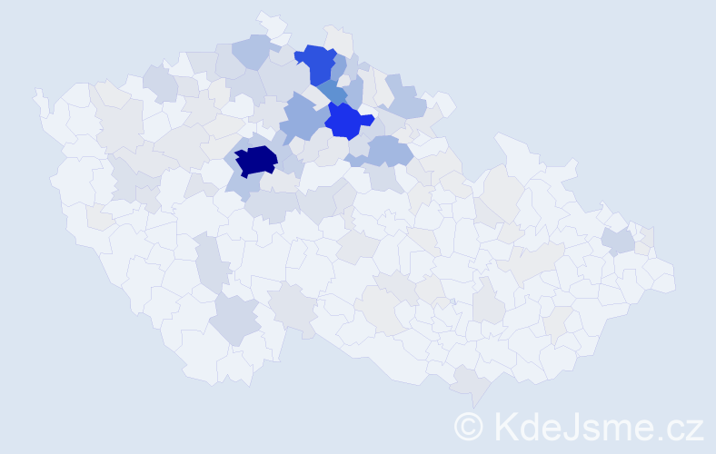 Příjmení: 'Drbohlav', počet výskytů 545 v celé ČR