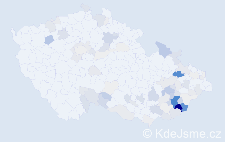 Příjmení: 'Malaníková', počet výskytů 269 v celé ČR