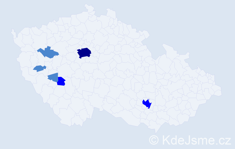 Příjmení: 'Čusová', počet výskytů 10 v celé ČR