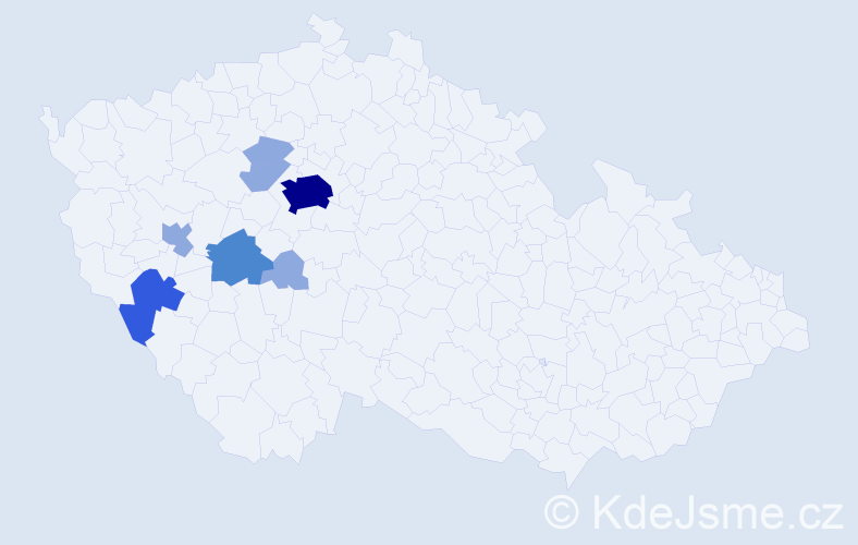 Příjmení: 'Paima', počet výskytů 14 v celé ČR