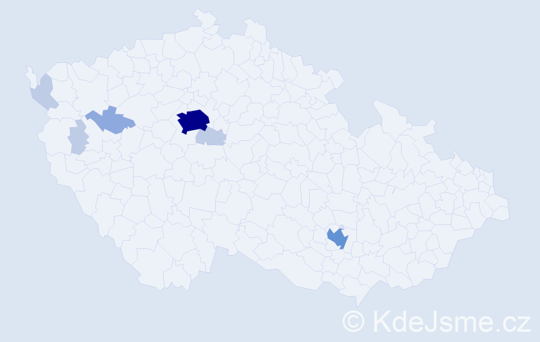 Příjmení: 'Metzgerová', počet výskytů 19 v celé ČR