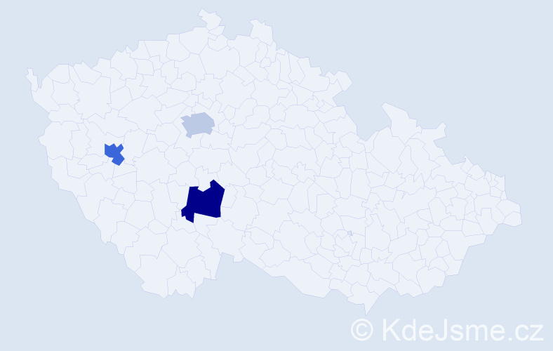 Příjmení: 'Vasylkivskyy', počet výskytů 3 v celé ČR