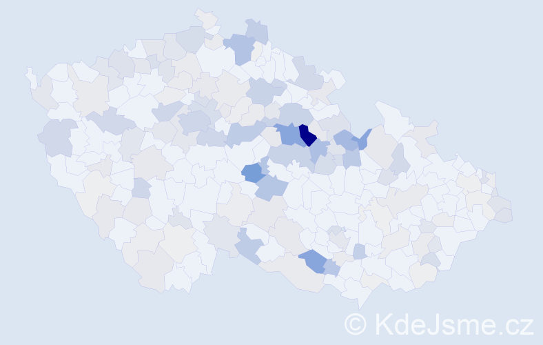 Příjmení: 'Roček', počet výskytů 551 v celé ČR