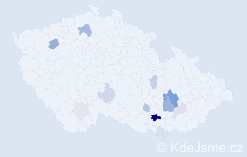 Příjmení: 'Iránková', počet výskytů 31 v celé ČR