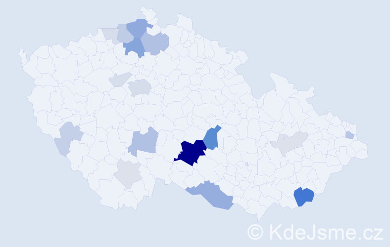 Příjmení: 'Ficenc', počet výskytů 57 v celé ČR