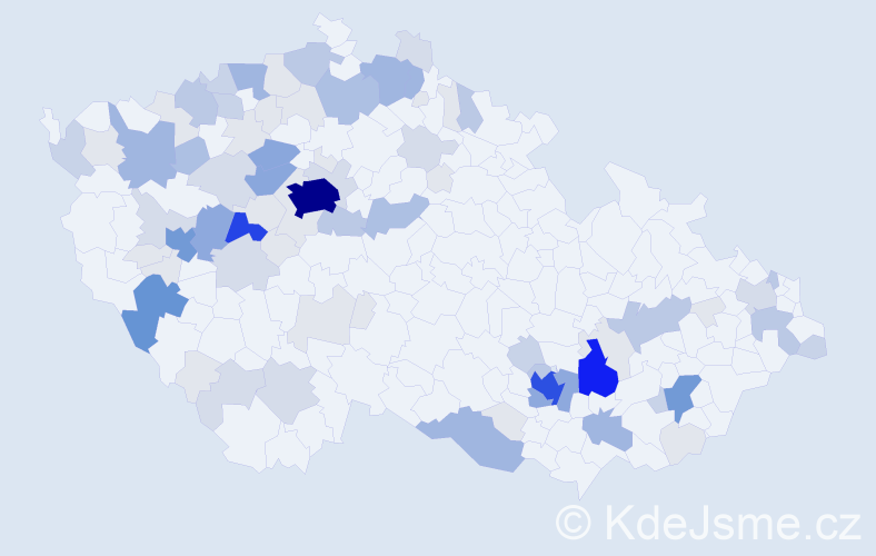 Příjmení: 'Tauš', počet výskytů 320 v celé ČR