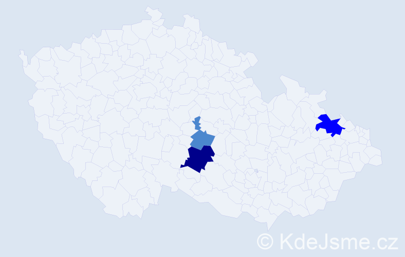 Příjmení: 'Miglec', počet výskytů 6 v celé ČR