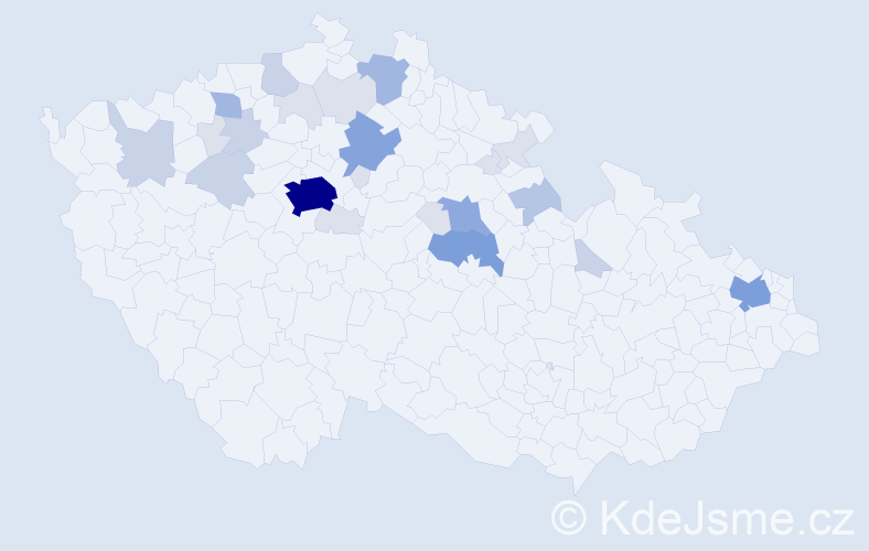 Příjmení: 'Morchová', počet výskytů 79 v celé ČR